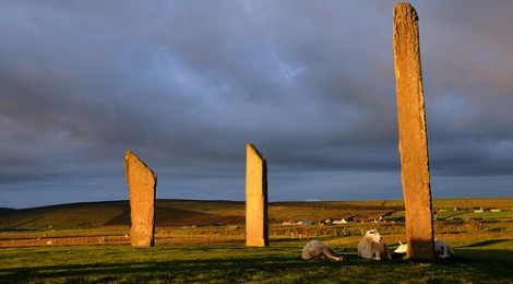 Standing Stones of Stennes en Islas Orcadas