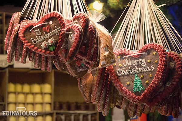 Galletas navideñas en mercadillos de Edimburgo