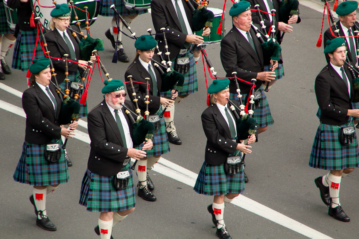 Banda de gaiteros en Escocia